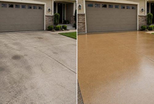 ChatGPT Image May 12, 2026, 01_49_56 PM (1) Driveway before and after cleaning by Cody-X: stained vs. spotless. Cody-X Pressure Washing