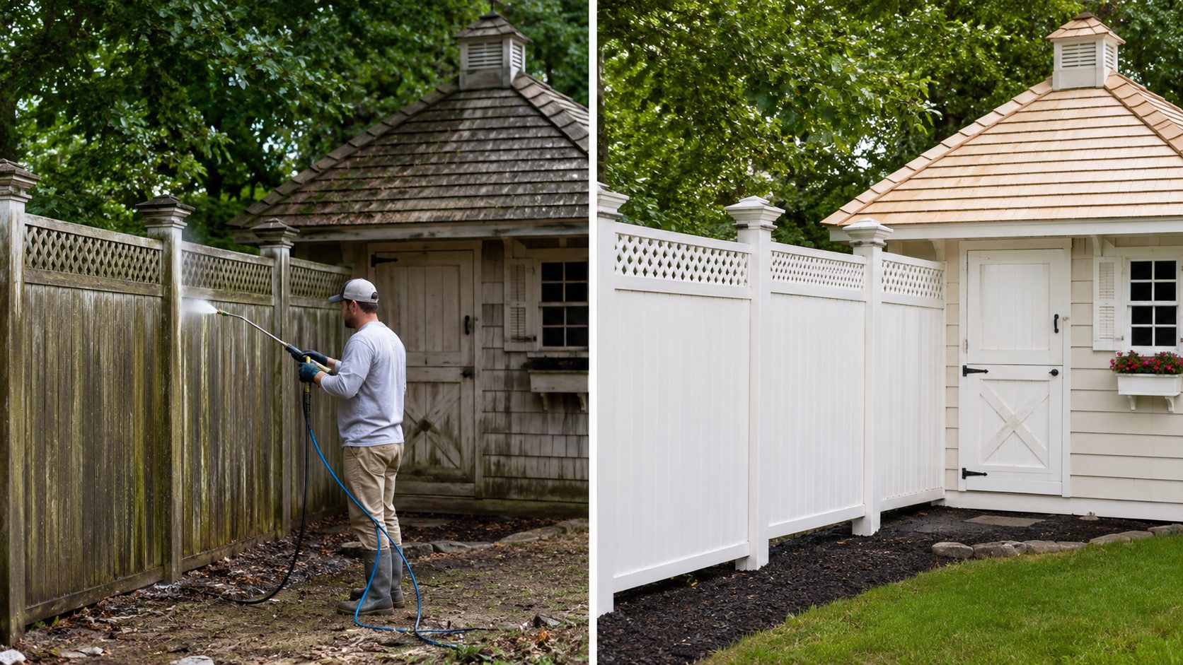 ChatGPT Image May 12, 2026, 01_54_32 PM Cody X cleans a dirty fence with power washing; right image shows it spotless Cody X Pressure Washing