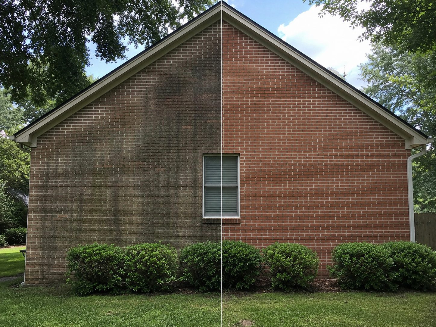 ChatGPT Image May 12, 2026, 02_10_55 PM Half clean, half dirty brick wall, showing pressure washing results Cody X Pressure Washing