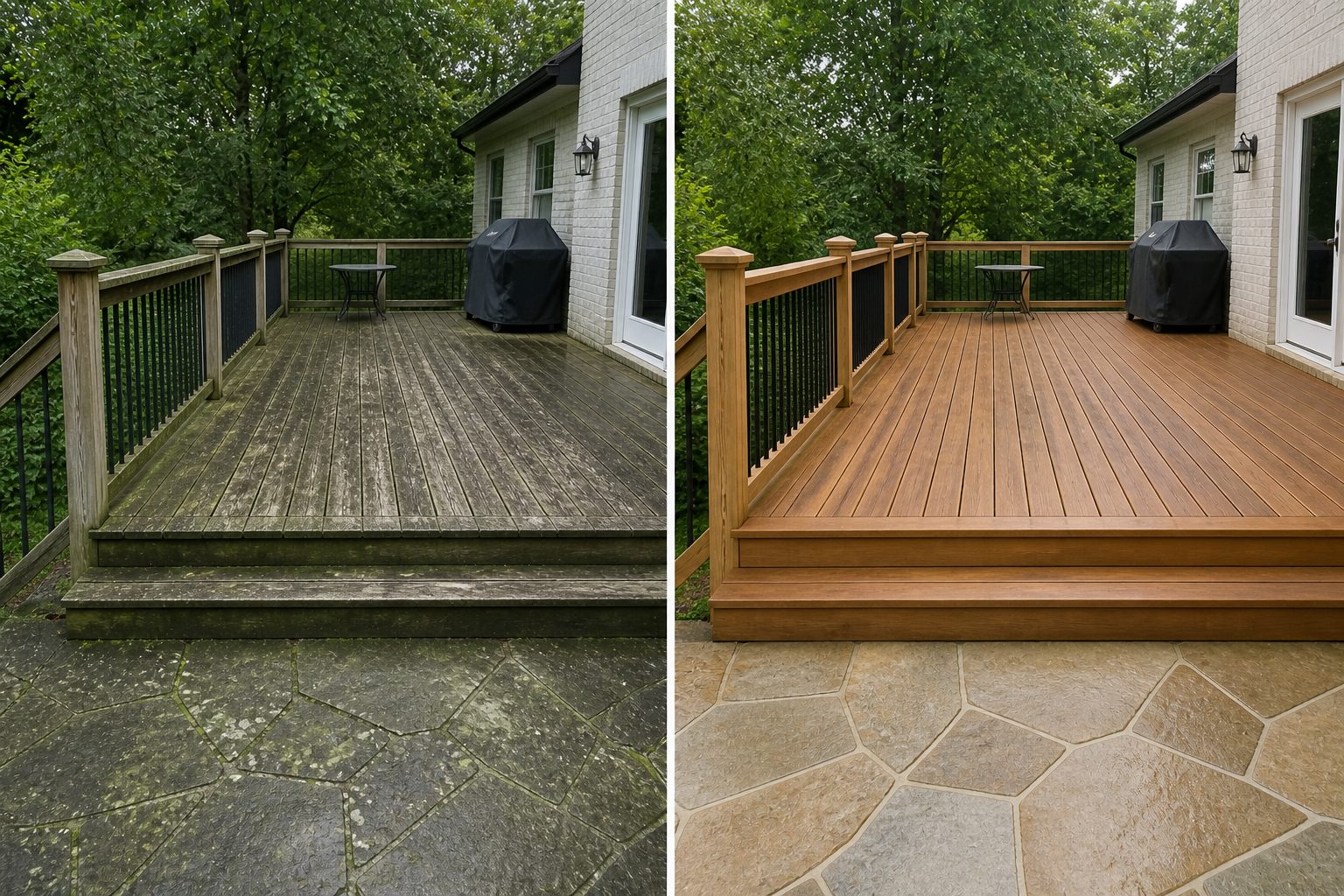 ChatGPT Image May 4, 2026, 03_00_42 PM Backyard deck before and after Cody X cleaning—left dirty, right restored Cody X Pressure Washing